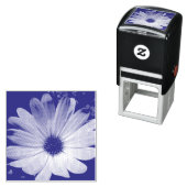 Paarse Daisy Flower Self Inking Stamp Zelfinktende Stempel (In situ)