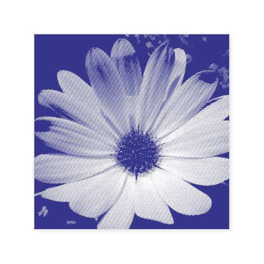 Paarse Daisy Flower Self Inking Stamp Zelfinktende Stempel (Design)