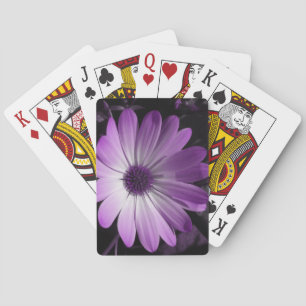 Paarse Daisy Flower-speelkaarten Speelkaarten