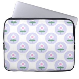 Paarse Daisy Flower Teen Kinder Slaapkamer Schatti Laptop Sleeve