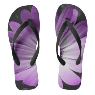 Paarse Daisy Flower Teenslippers