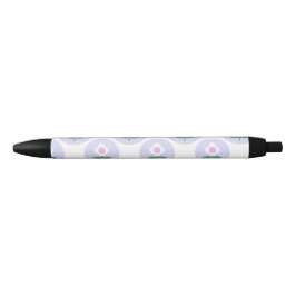Paarse Daisy Flower Terug naar School Stationery Zwarte Inkt Pen