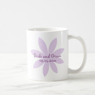 Paarse Daisy Flower Wedding Koffiemok
