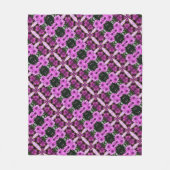 Paarse Daisy Flowers Abstract design Fleece Deken (Voorkant)