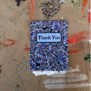 Paarse Daisy Flowers Briefkaart