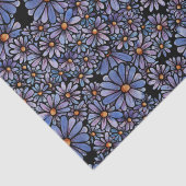 Paarse Daisy Flowers Tissuepapier (Detail)