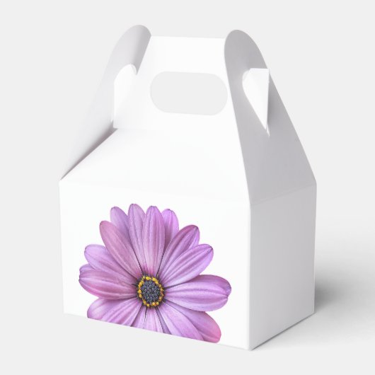 Paarse Daisy Gable Party Favor Boxes Bedankdoosjes (Achterkant)