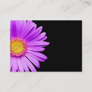 Paarse Daisy op Black Gepersonaliseerd DaisiesTemp Visitekaartje