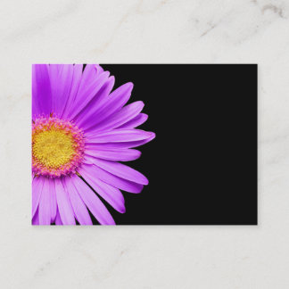 Paarse Daisy op Black Gepersonaliseerd DaisiesTemp Visitekaartje