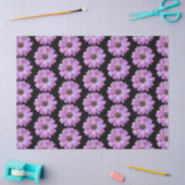 Paarse Daisy over Black Tissue Paper Tissuepapier (Craft)