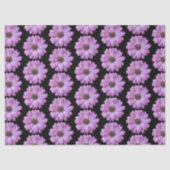 Paarse Daisy over Black Tissue Paper Tissuepapier (Voorkant)