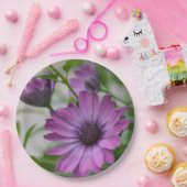Paarse Daisy Papieren Bordje (Feest)
