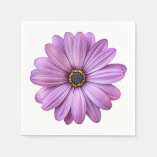 Paarse Daisy Party Paper Napkins Servet