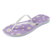 Paarse Daisy Teenslippers (Schuin)