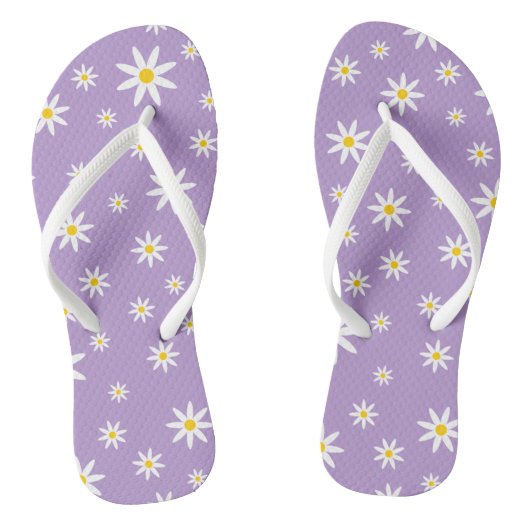 Paarse Daisy Teenslippers (Voetbed)