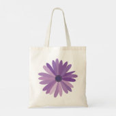 Paarse Daisy Tote Bag (Achterkant)