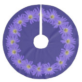 Paarse Daisy Tree Skirt Kerstboom Rok (Voorkant)