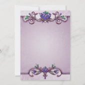 Paarse Damask 50ste verjaardag Kaart (Achterkant)