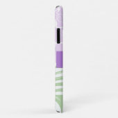 Paarse Damask, Green Damask, Monogram Case-Mate iPhone Case (Achterkant/rechts)