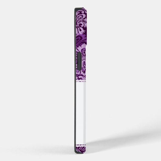 Paarse Damask iPhone 4 Case (Achterkant / Rechts)