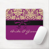 Paarse Damask Muismat (Met muis)