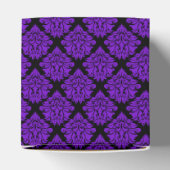 Paarse Damask-Square Party Favor Box Bedankdoosjes (Bovenkant)