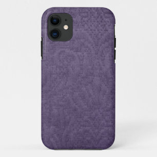 Paarse damast iPhone 11 hoesje