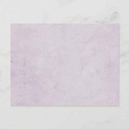 Paarse Damast Libelle Bruiloft Aankondigingskaart (Achterkant)