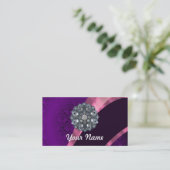 Paarse damp & kristal visitekaartje (Staand voorkant)