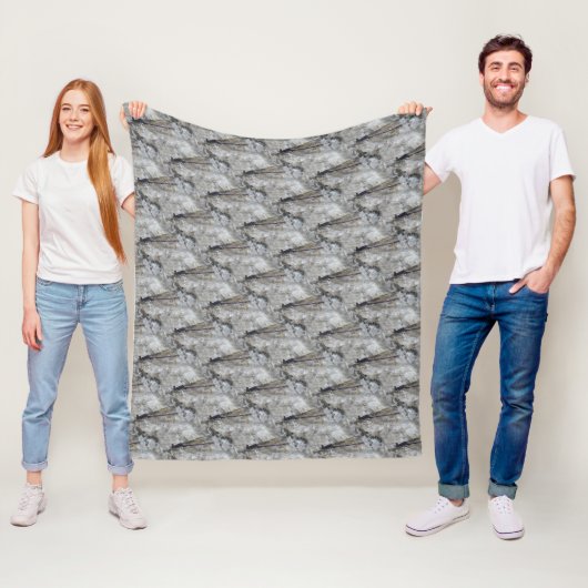 Paarse Damselfly Natuur Pattern Fleece Blanket (In situ)
