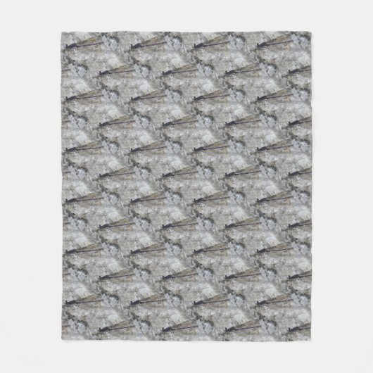 Paarse Damselfly Natuur Pattern Fleece Blanket (Voorkant)