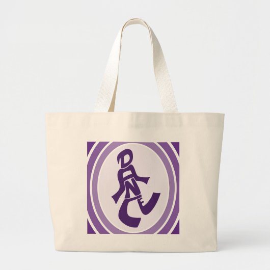 Paarse Dance Bag Grote Tote Bag (Voorkant)