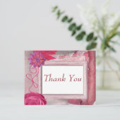 Paarse dank u Rustic Briefkaart (Staand voorkant)