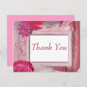 Paarse dank u Rustic Briefkaart (Voorkant / Achterkant)