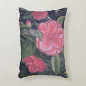 Paarse Dawn Camellia Kussen (Voorkant(Verticaal))