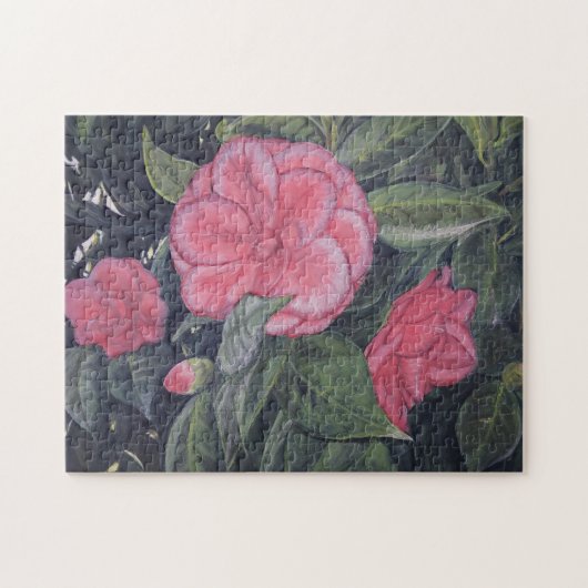 Paarse Dawn Camellia Puzzel 11 "x 14" Legpuzzel (Horizontaal)