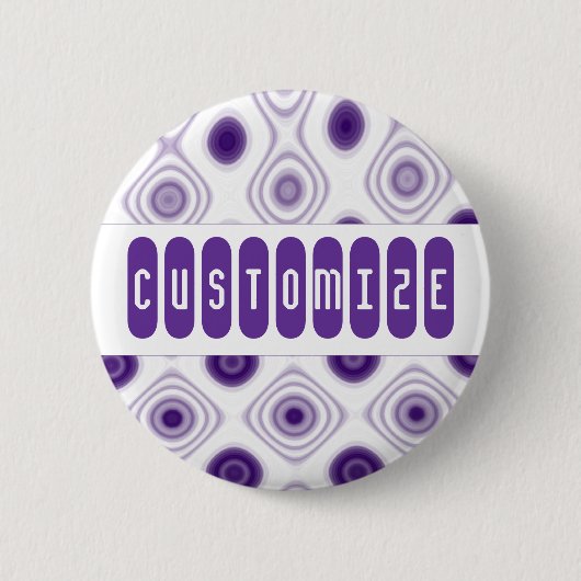 Paarse Daze Ronde Button 5,7 Cm (Voorkant)