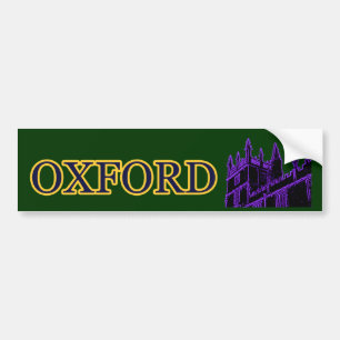 Paarse de Spiralen van de Bouw van Oxford Engeland Bumpersticker