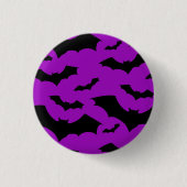 Paarse Deathrock Bats Ronde Button 3,2 Cm (Voorkant)