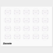 Paarse Deco Chic Wedding Ronde Sticker (Vel)