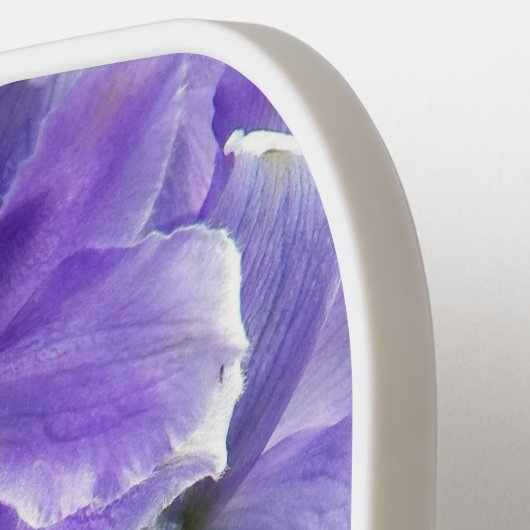 Paarse delfinebloemen pickleball paddle (Links Detail)