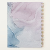 Paarse Delicate Abstracte Print Naam met Jaar Planner (Achterkant)