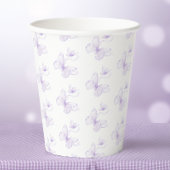 Paarse delicate vlinder Baby shower Papieren Bekers