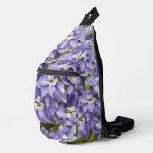 Paarse Delphinium Blooms Floral Sling Bag (Rechterhoek)