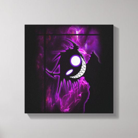 Paarse demon canvas afdruk (Voorkant)