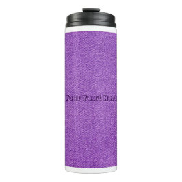 Paarse Denim Dreams - blauw jean materiaal ziet er Thermosbeker