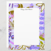  Paarse denkbeeldige tuin Floral gepersonaliseerd (Voorkant / Achterkant)