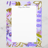  Paarse denkbeeldige tuin Floral gepersonaliseerd (Voorkant)