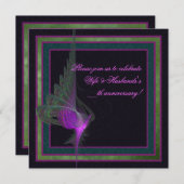 Paarse Dervish Abstracte Kunst Kaart (Voorkant / Achterkant)