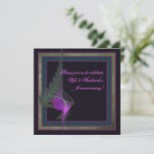 Paarse Dervish Abstracte Kunst Kaart (Staand voorkant)